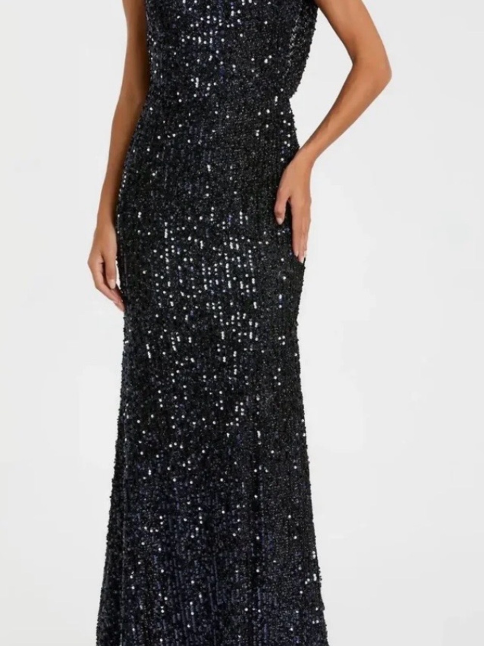 MacDuggal Midnight Full Sequin Evening Gown - Women's Formal Dress Size 4